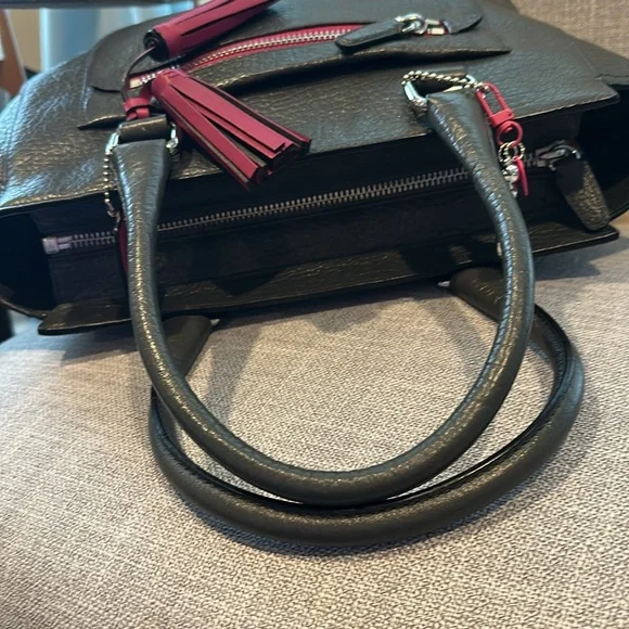 Coach satchel  graphite black berry pebbled leather 19926 Legacy Candace - Picture 6 of 14